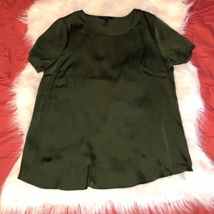 Olive Satin Blouse